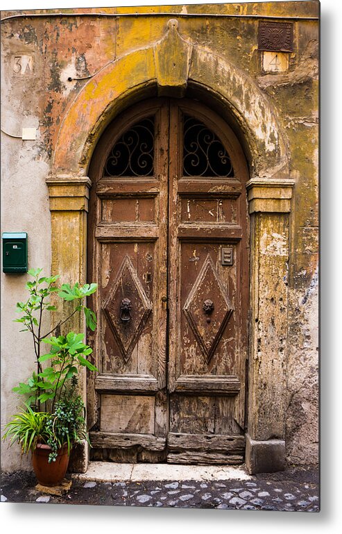 Door Metal Print featuring the photograph Roman Door by Mike Evangelist