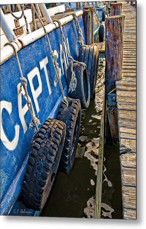 Boat Metal Print featuring the photograph Rubber Bumpers by Christopher Holmes