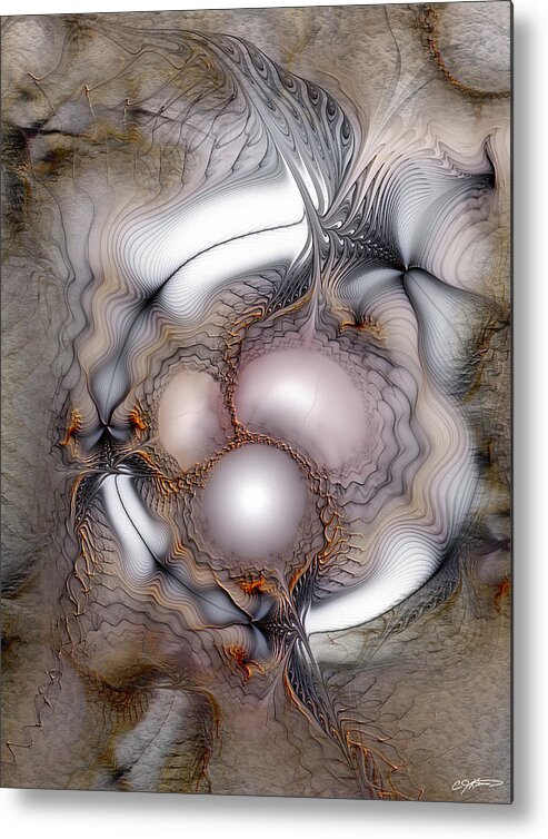 Abstract Metal Print featuring the digital art Sensorial Seclusion by Casey Kotas