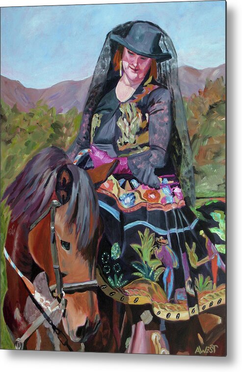 Horse Metal Print featuring the painting Solecita's Pride by Anne West