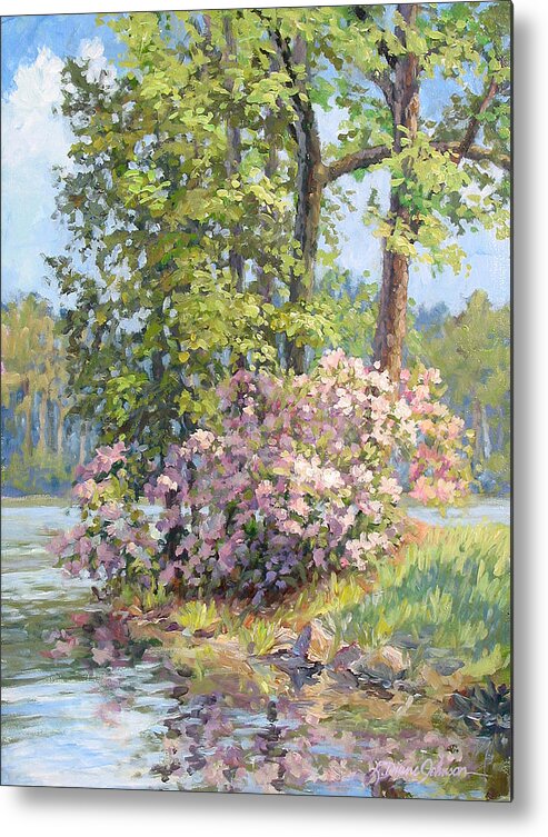 Plein Air Metal Print featuring the painting Spring Festival by L Diane Johnson
