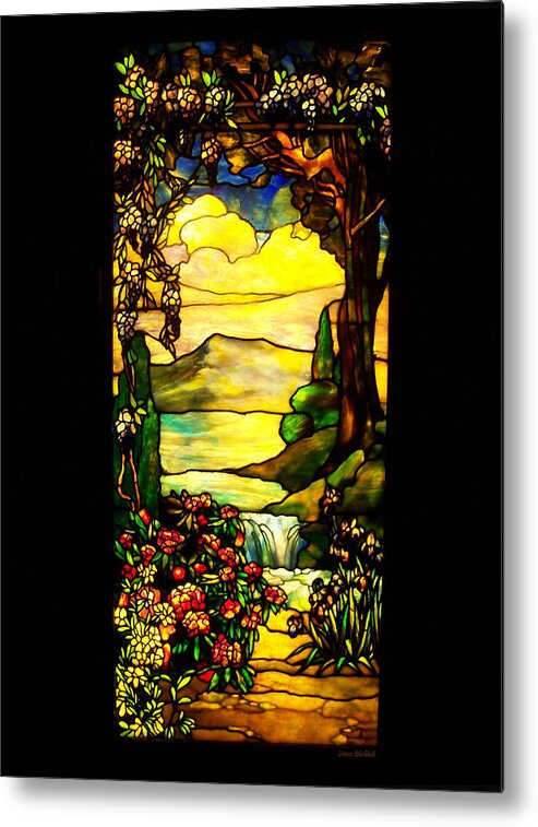 Stained Glass Metal Print featuring the photograph Stained Landscape by Donna Blackhall