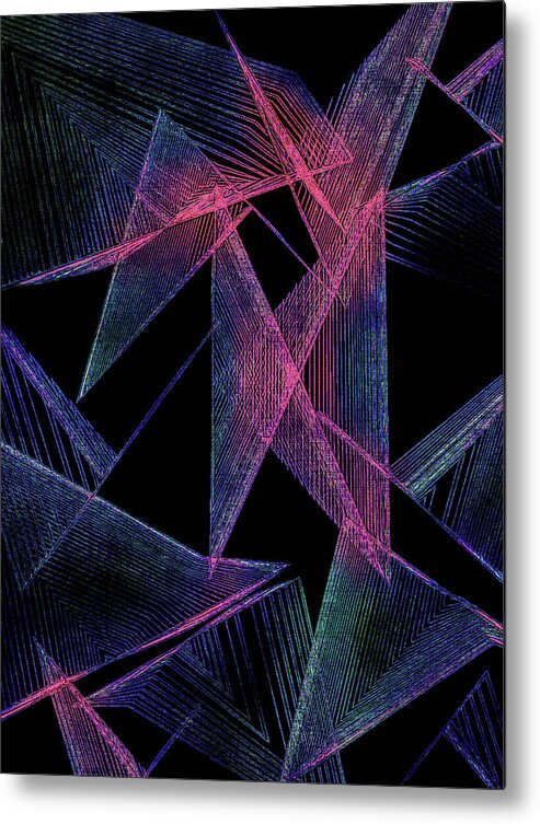 String Theory Metal Print featuring the digital art String Theory by Susan Maxwell Schmidt