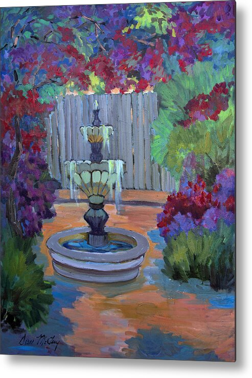 Patio Metal Print featuring the painting Summer Bougainvillea by Diane McClary