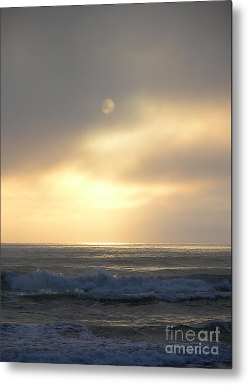 Beach Photography Metal Print featuring the photograph Sunrise Behind The Cloud 7-26-15 by Julianne Felton