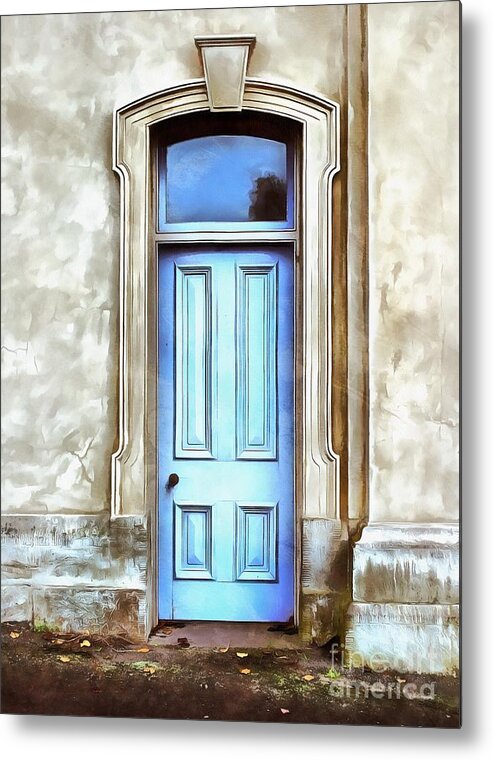 Paint Metal Print featuring the painting The Blue Door by Edward Fielding