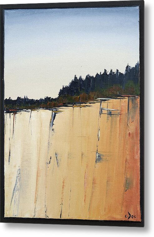 Cliffs Metal Print featuring the painting The Bluff by Carolyn Doe
