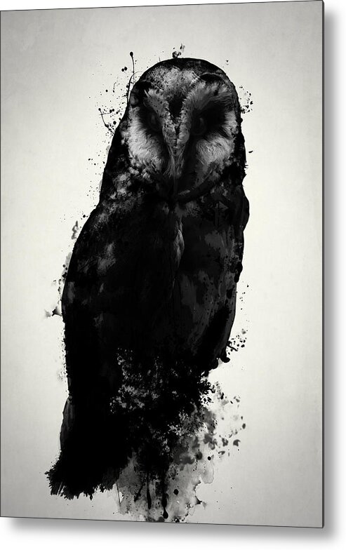 Owl Metal Print featuring the mixed media The Owl by Nicklas Gustafsson