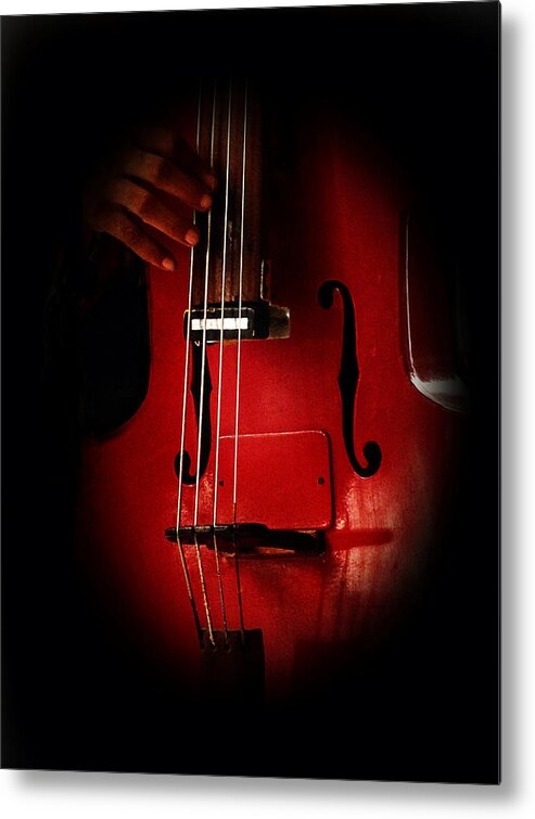 Connie Handscomb Metal Print featuring the photograph The Red Cello by Connie Handscomb