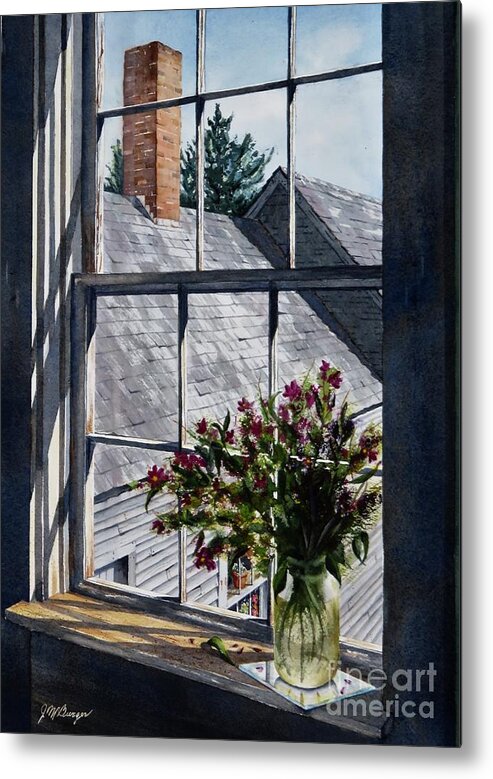 Flowers Metal Print featuring the painting The Room Upstairs by Joseph Burger