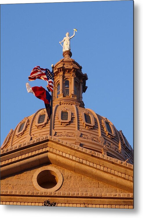 Photo Metal Print featuring the photograph The State of Texas Capital II by James Granberry