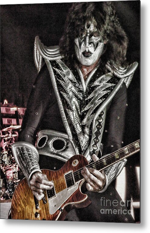 Tommy Thayer - Kiss Metal Print featuring the photograph Tommy Thayer by Vivian Martin