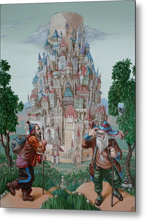 Babylon Metal Print featuring the painting Tower of Babel by Victor Molev