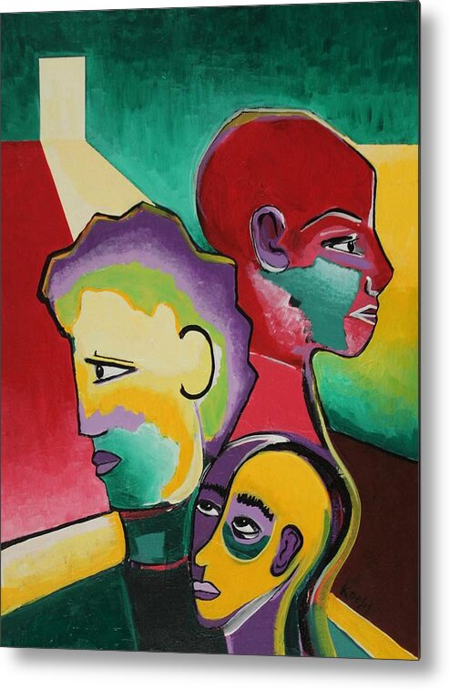Divorce Metal Print featuring the painting Trio by Rollin Kocsis