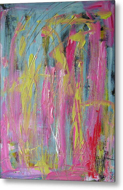 Abstract Painting Metal Print featuring the painting W23 - may by KUNST MIT HERZ Art with heart