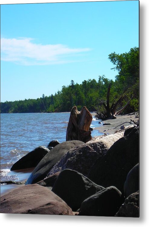 Beach Metal Print featuring the photograph Water on the Rocks by Peter Mowry