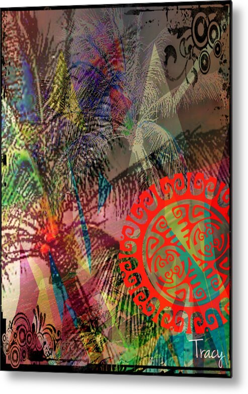Palm Trees Metal Print featuring the photograph When The Sun Goes Down by Tracy McDurmon