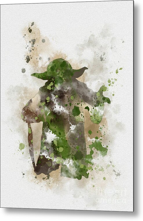 Star Wars Metal Print featuring the mixed media Yoda by My Inspiration