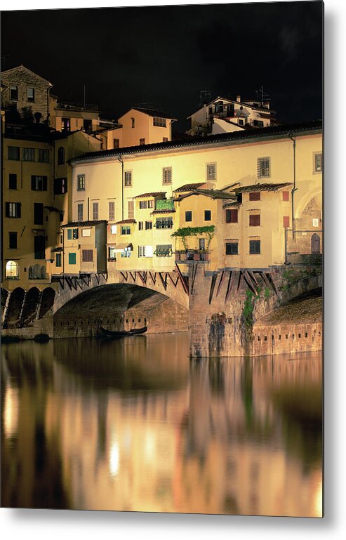 Palazzo Vecchio Metal Print featuring the photograph Florence, Ponte Vecchio #1 by Deimagine