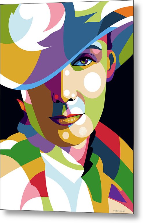 Greta Garbo Metal Print featuring the digital art Greta Garbo by Movie World Posters