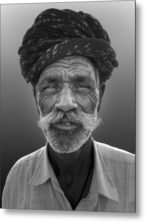 Old Man Metal Print featuring the photograph Old Man #1 by Alex Lu