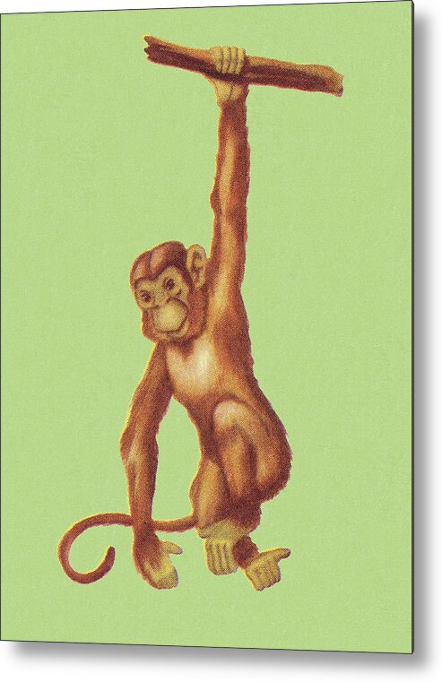 Africa Metal Print featuring the drawing Monkey #17 by CSA Images