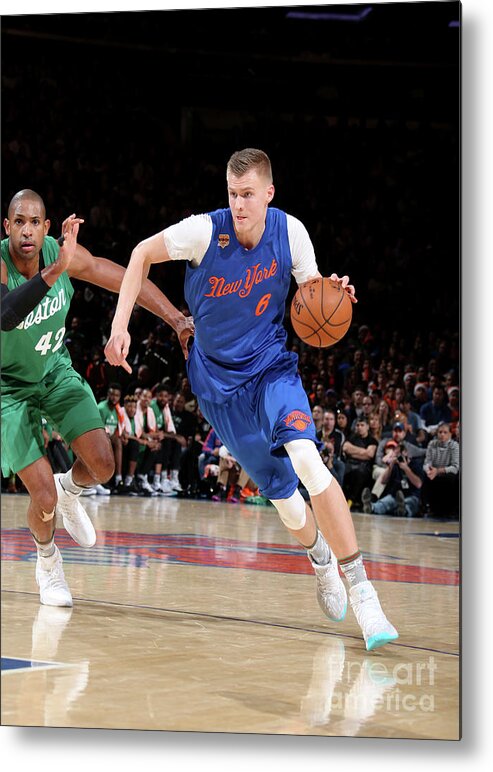 Nba Pro Basketball Metal Print featuring the photograph Boston Celtics V New York Knicks by Nathaniel S. Butler