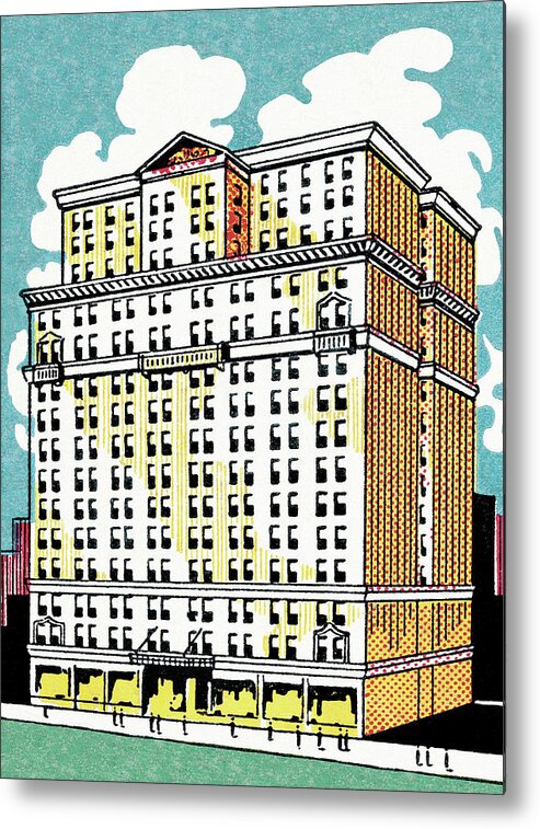 Accommodate Metal Print featuring the drawing High Rise Building #2 by CSA Images
