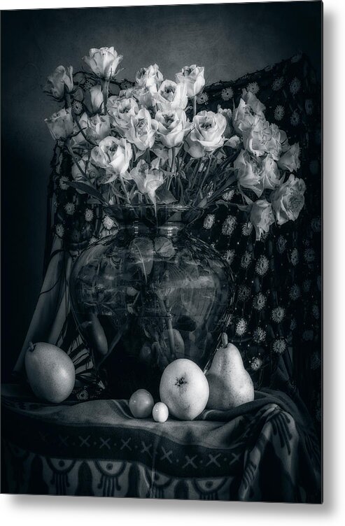 Vintage Metal Print featuring the photograph Vintage Roses #1 by Sandra Selle Rodriguez