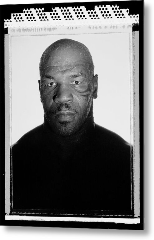 Mike Tyson - Boxer Metal Print featuring the photograph Faces Of Boxing #5 by Al Bello