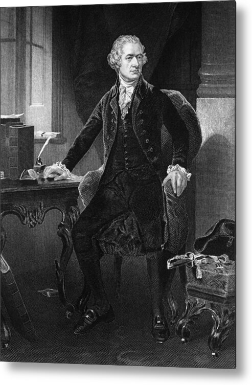 Alexander Hamilton - Politician Metal Print featuring the digital art Alexander Hamilton by Hulton Archive