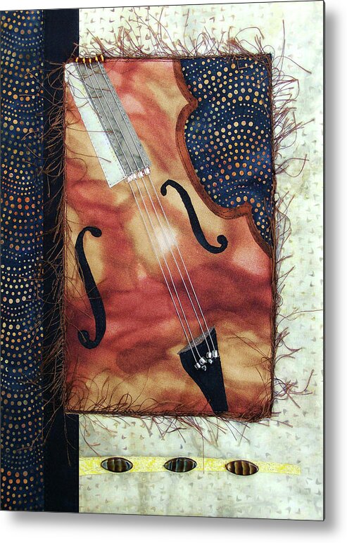 Bass Metal Print featuring the tapestry - textile All That Jazz Bass by Pam Geisel