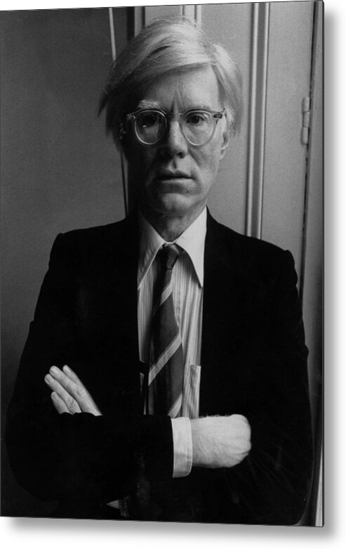 1980-1989 Metal Print featuring the photograph Andy Warhol by John Minihan