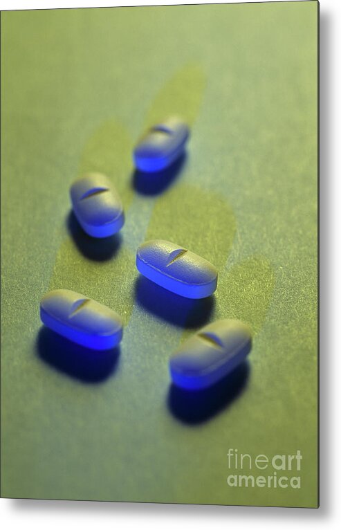 Medicine Metal Print featuring the photograph Antidepressant Pills by Cordelia Molloy/science Photo Library