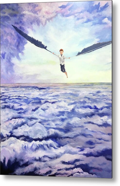 Purple Clouds Metal Print featuring the painting Ascension by Thomas Blood