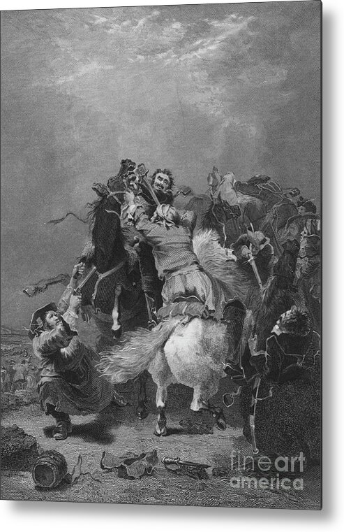Horse Metal Print featuring the drawing Attack On The Smugglers by Print Collector