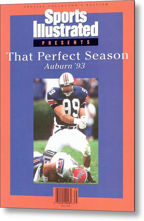 Auburn University Metal Print featuring the photograph Auburn University Ace Atkins, 1993 Ncaa Perfect Season Sports Illustrated Cover by Sports Illustrated