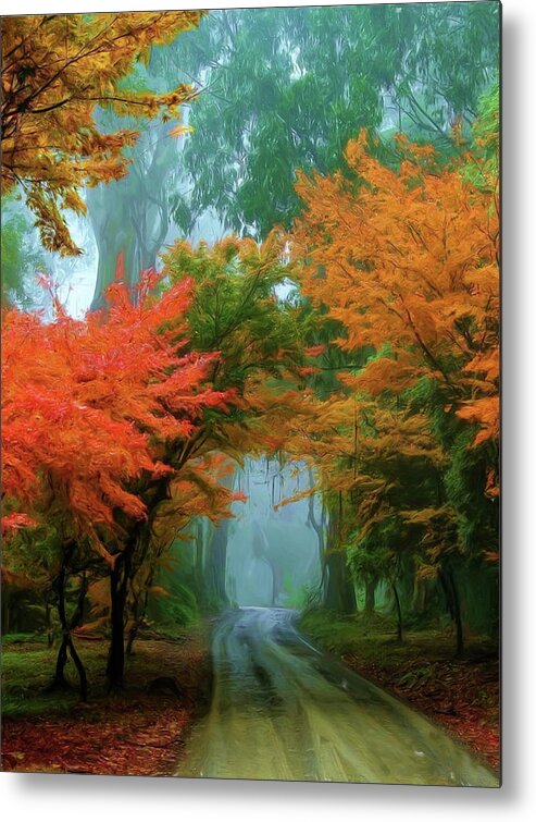 Autumn Metal Print featuring the painting Autumn by Troy Caperton
