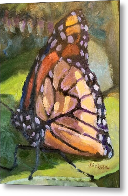 Butterfly Metal Print featuring the painting Baxtor by Jeff Dickson