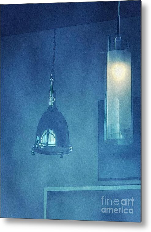 Light Metal Print featuring the photograph Blue Light Special by Diana Rajala