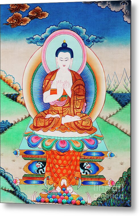Buddha Metal Print featuring the photograph Buddha Thangka by Tim Gainey