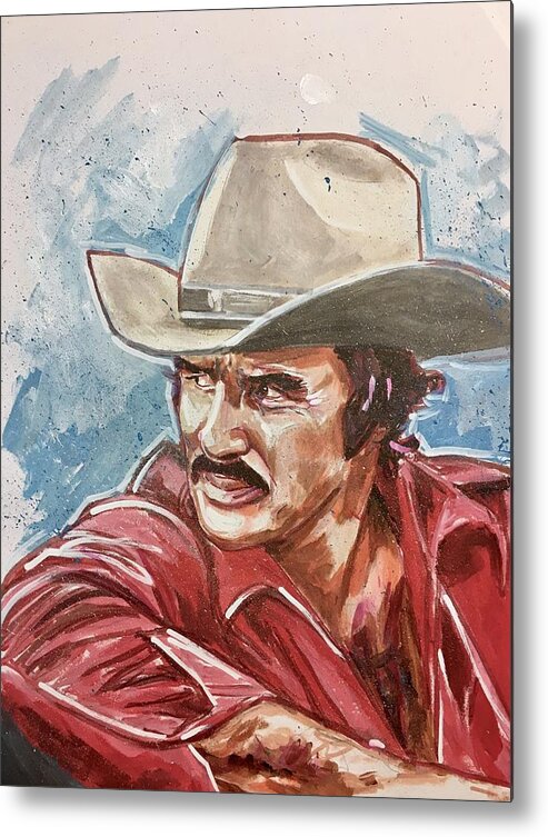 Burt Reynolds Metal Print featuring the painting Burt Reynolds by Joel Tesch