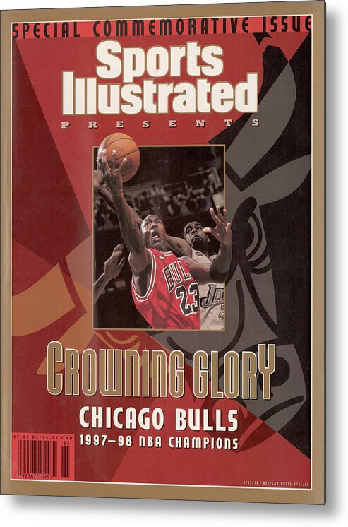 Playoffs Metal Print featuring the photograph Chicago Bulls Michael Jordan, 1998 Nba Champions Sports Illustrated Cover by Sports Illustrated