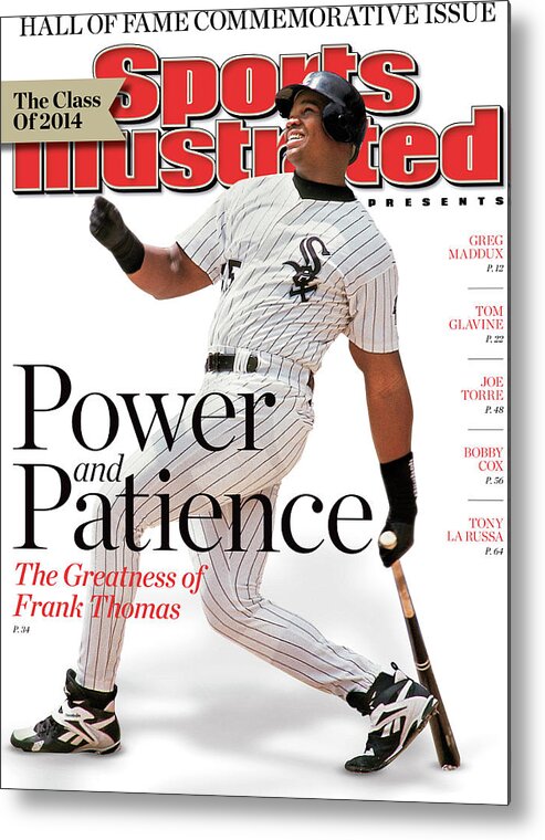 American League Baseball Metal Print featuring the photograph Chicago White Sox Frank Thomas, 2014 Hall Of Fame Sports Illustrated Cover by Sports Illustrated