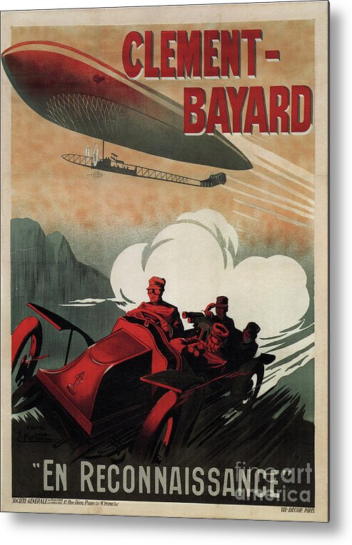 Marketing Metal Print featuring the drawing Clément-bayard, 1915. From A Private by Heritage Images