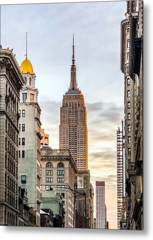 Fifth Avenue Metal Print featuring the photograph Empire State Building by Cate Franklyn