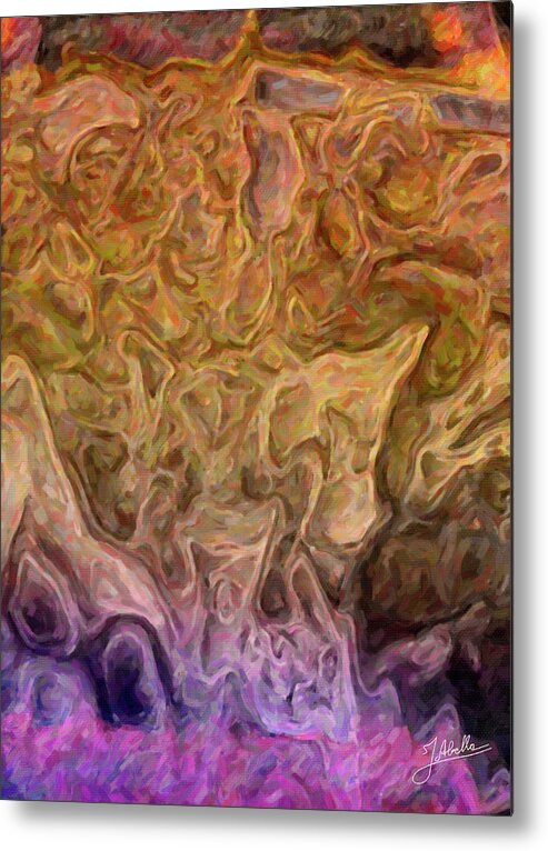 Abstract Metal Print featuring the digital art Eternal damnation by Joaquin Abella