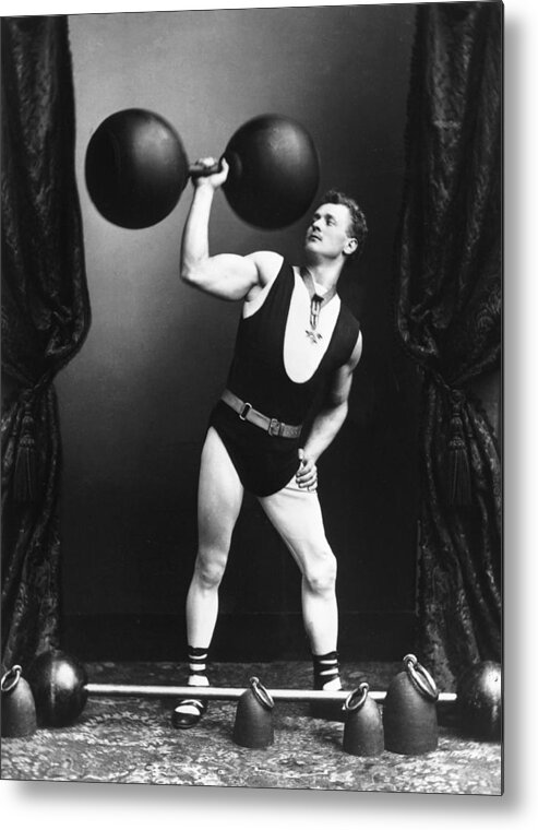 People Metal Print featuring the photograph Eugene Sandow by Rischgitz
