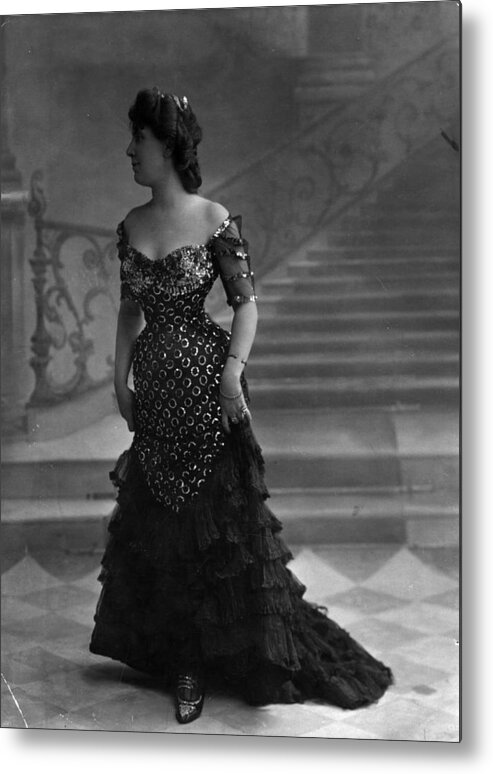 Material Metal Print featuring the photograph Evening Gown by London Stereoscopic Company