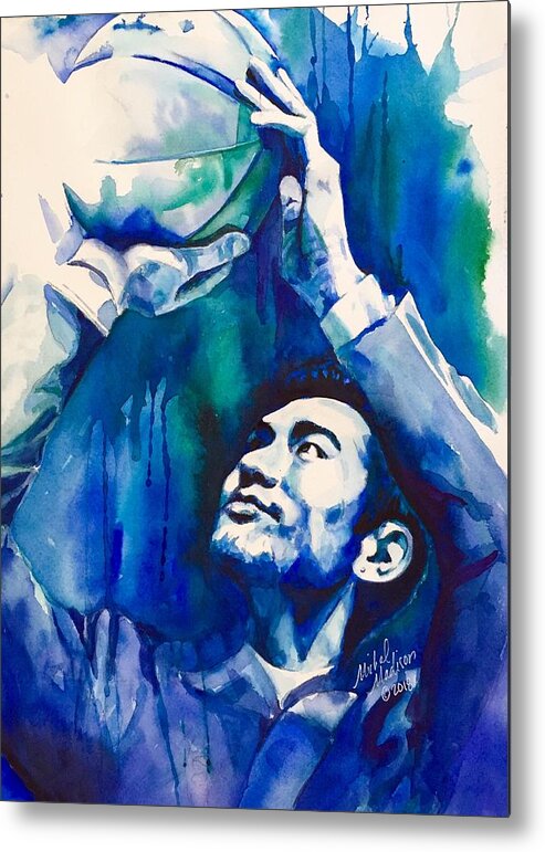 Godfrey Gao Metal Print featuring the painting Focus by Michal Madison
